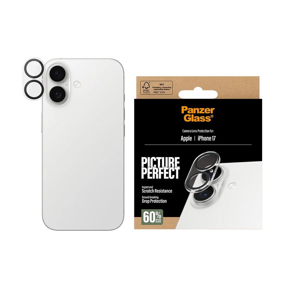 Folie de protectie Camera Spate PanzerGlass PicturePerfect pentru Apple iPhone 17, Sticla Securizata, Transparenta