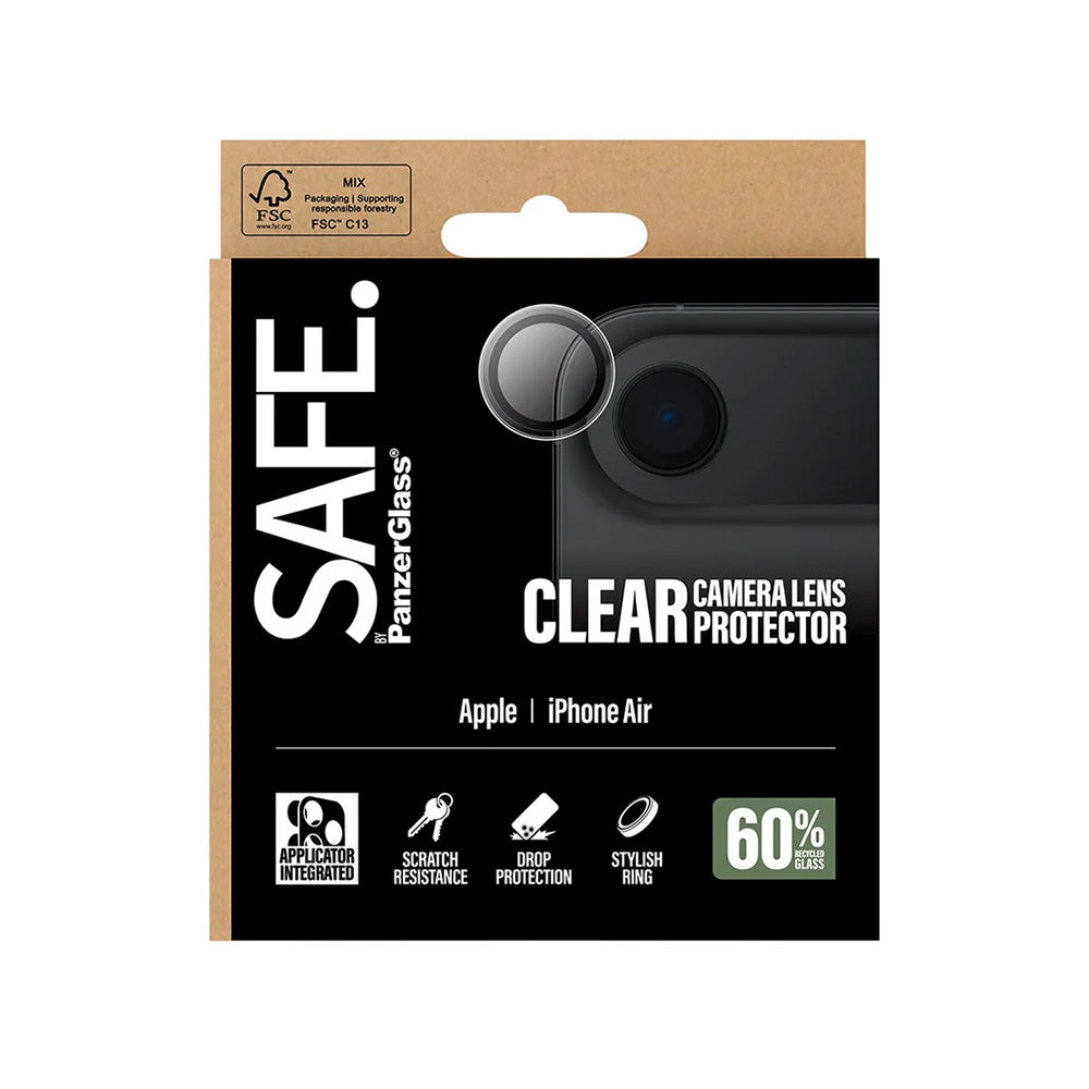 Folie de protectie Camera Spate PanzerGlass Safe. pentru Apple iPhone 17 Air, Sticla Securizata, Transparenta
