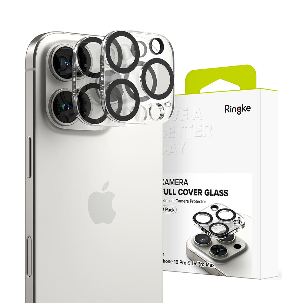 Folie de protectie Camera Spate Ringke pentru Apple iPhone 16 Pro Max / 16 Pro, Sticla Securizata, Set 2 bucati, Transparenta