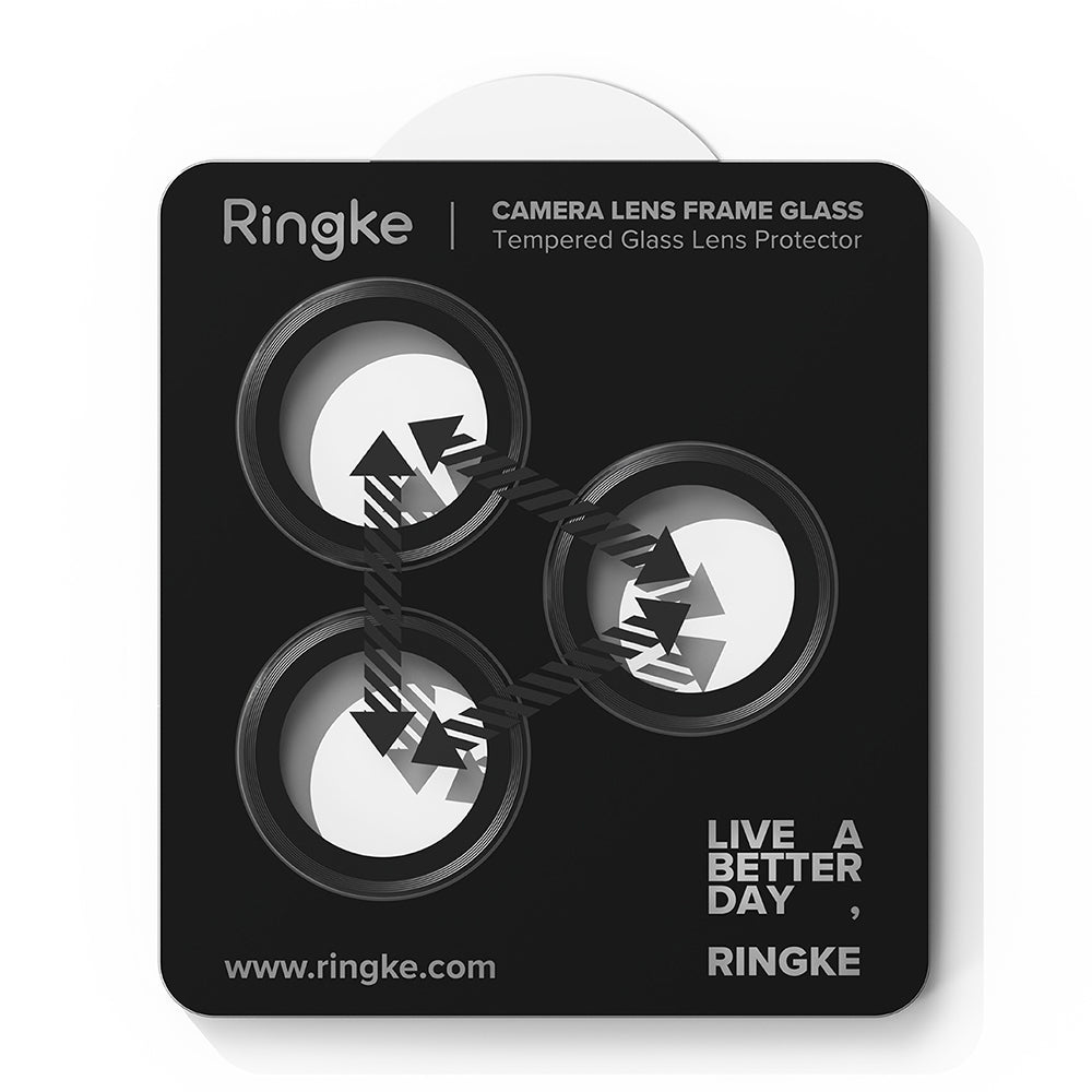Folie de protectie Camera Spate Ringke pentru Apple iPhone 17 Pro Max / 17 Pro, Sticla Securizata, Neagra
