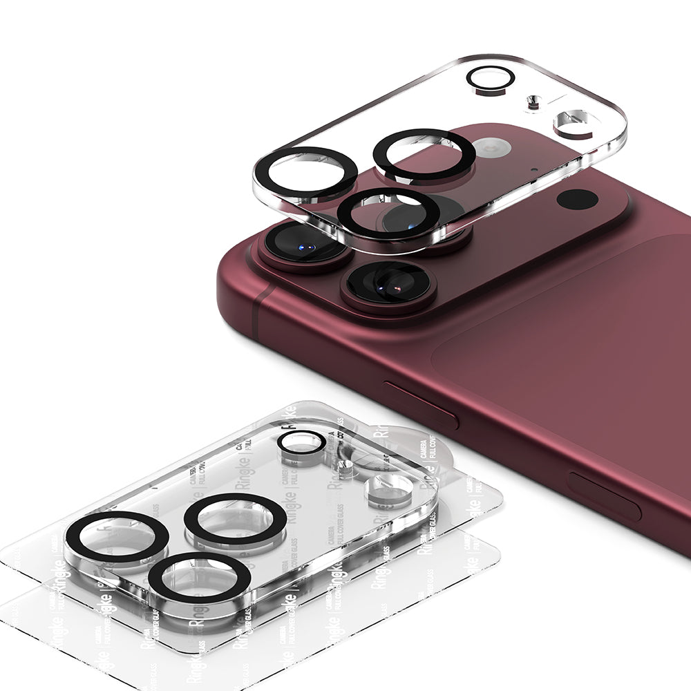 Folie de protectie Camera Spate Ringke pentru Apple iPhone 18 Pro, Sticla Securizata, Set 2 bucati, Transparenta