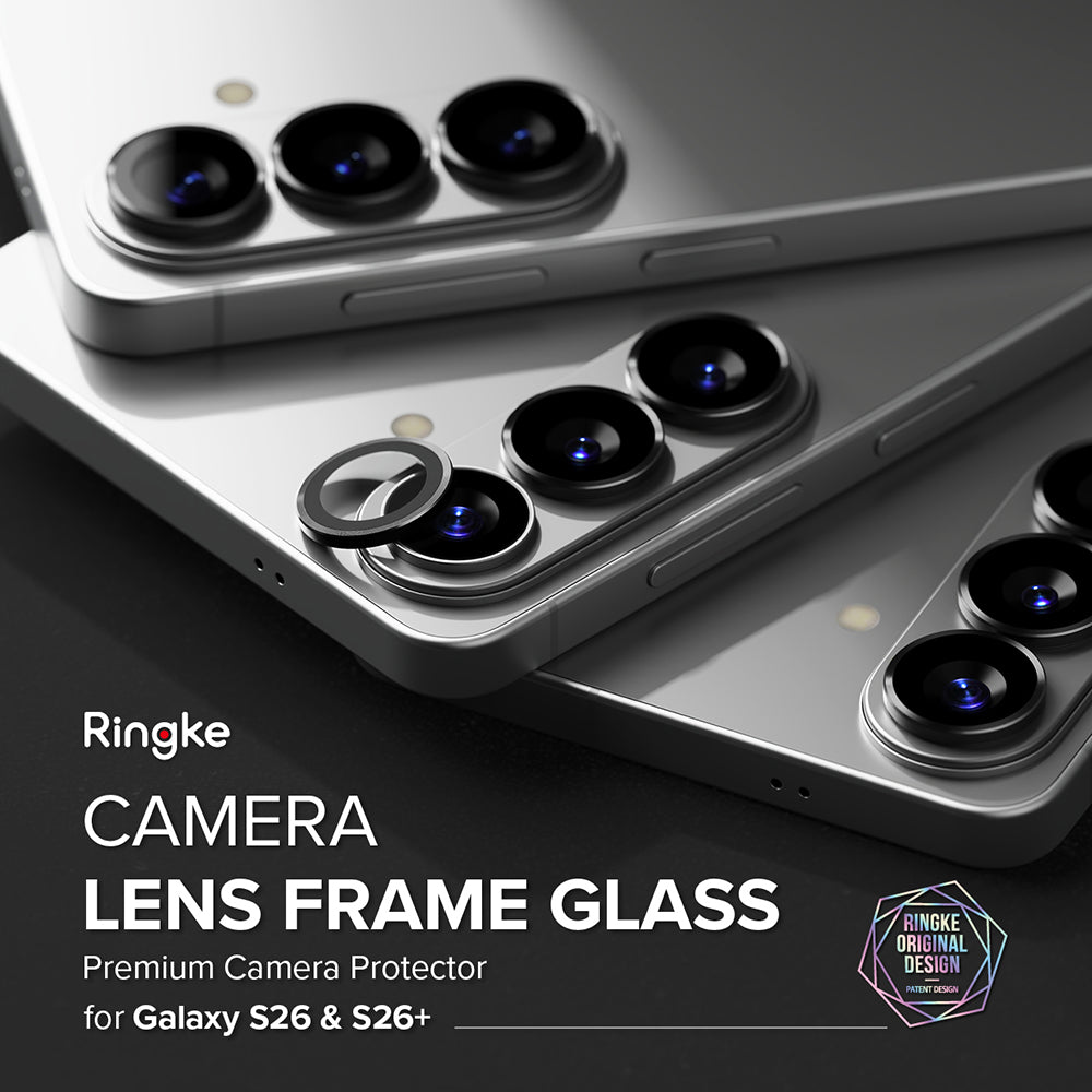 Folie de protectie Camera Spate Ringke pentru Samsung Galaxy S26 Plus S947 / S26, Sticla Securizata, Set 2 bucati, Neagra