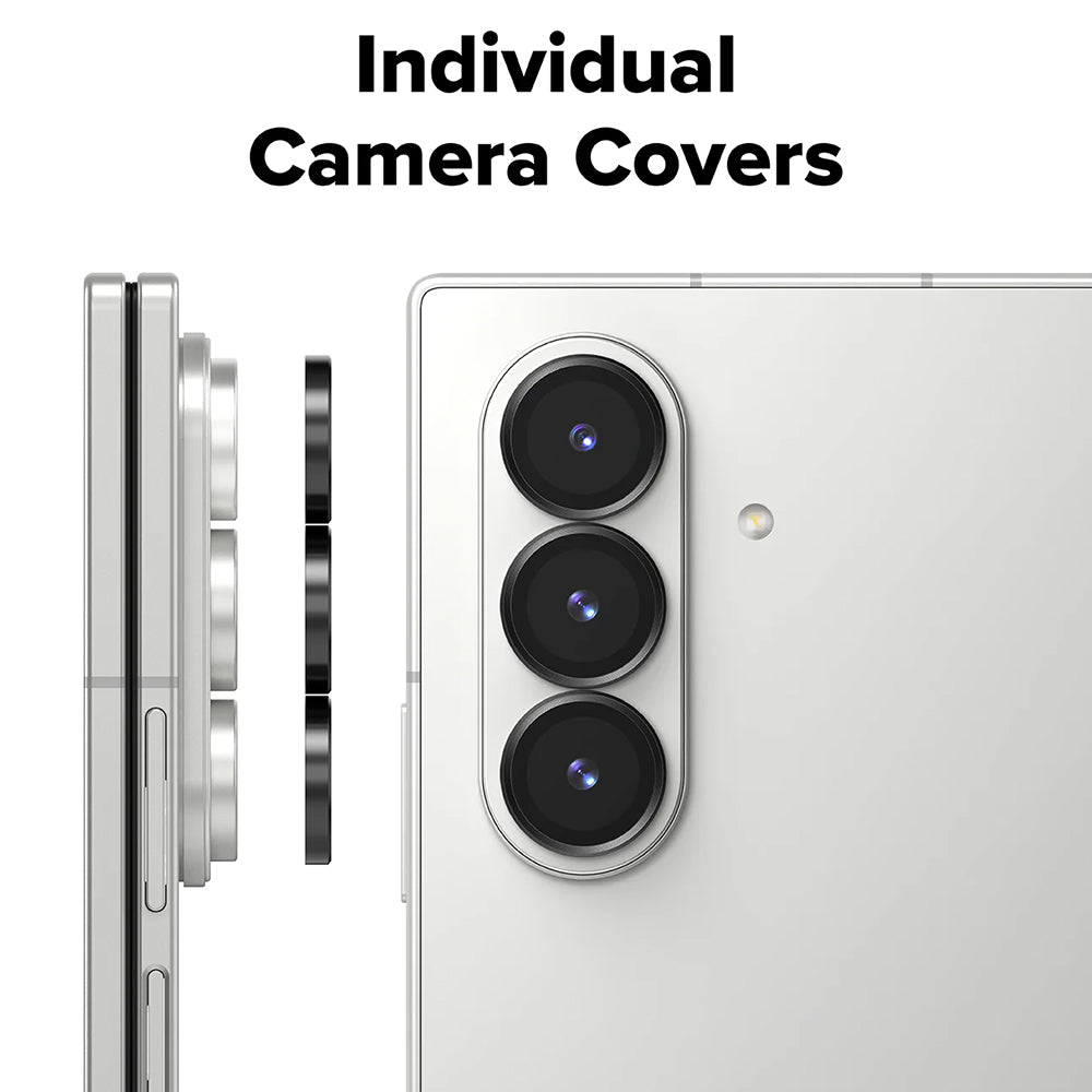Folie de protectie Camera Spate Ringke pentru Samsung Galaxy Z Fold8 Ultra F976 / Z Fold7 F966, Sticla Securizata, Set 2 bucati, Neagra