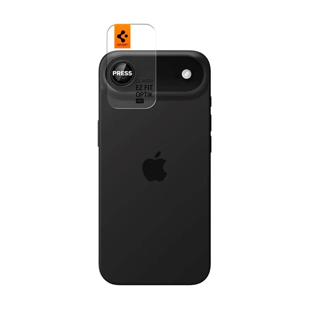 Folie de protectie Camera Spate Spigen GlastR EZ FIT Optik Pro pentru Apple iPhone 17 Air, Sticla Securizata, Set 2 bucati, Neagra AGL09863