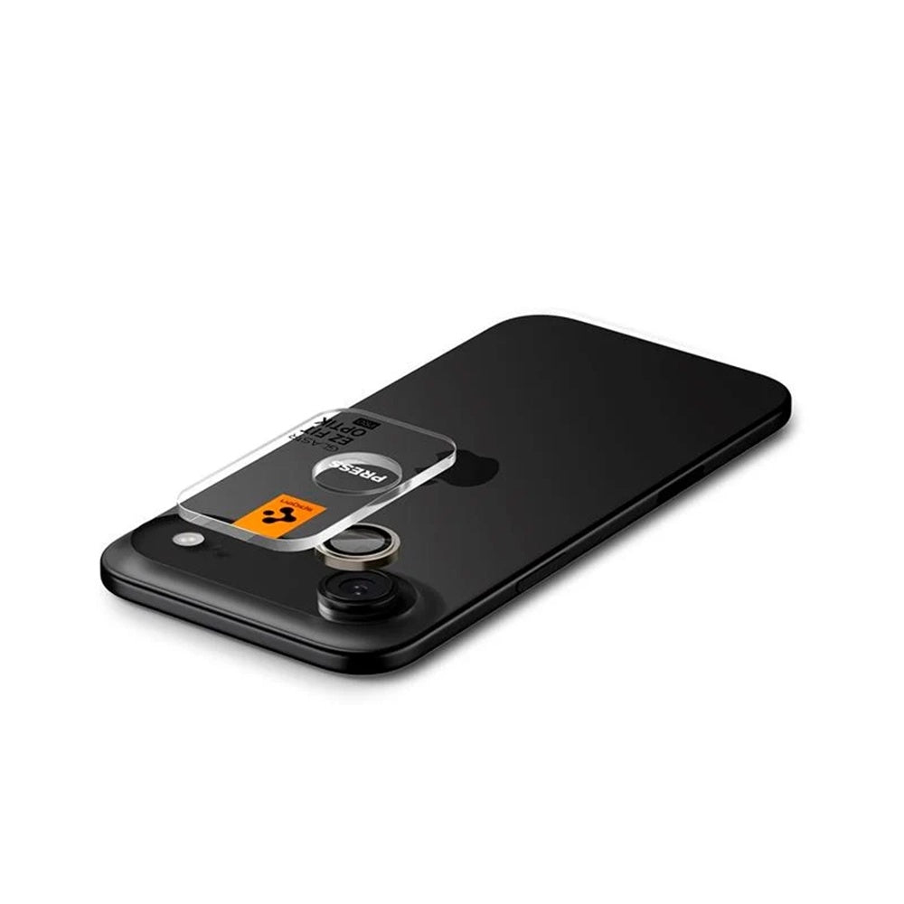 Folie de protectie Camera Spate Spigen GlastR EZ FIT Optik Pro pentru Apple iPhone 17 Air, Sticla Securizata, Set 2 bucati, Neagra AGL09863