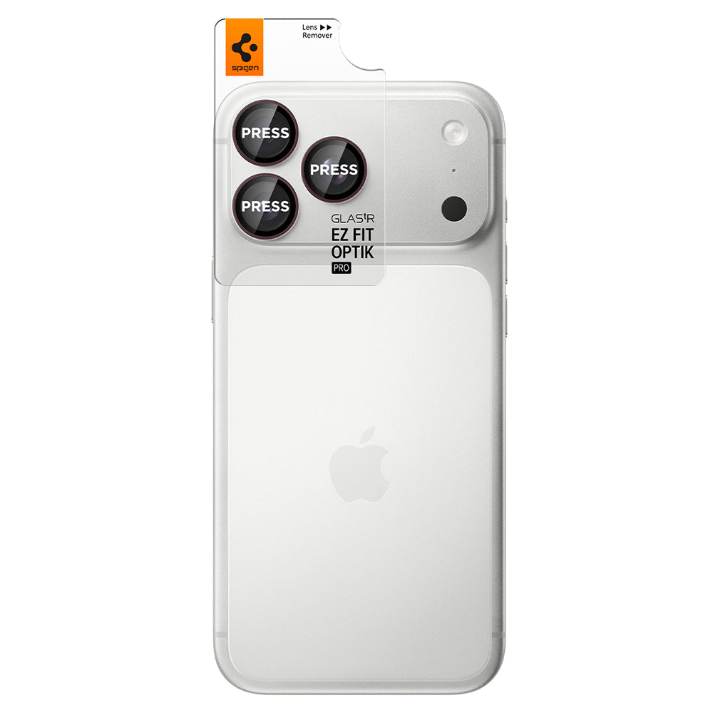 Folie de protectie Camera Spate Spigen GlastR EZ FIT Optik Pro pentru Apple iPhone 18 Pro / 18 Pro Max, Sticla Securizata, Set 2 bucati, Visinie