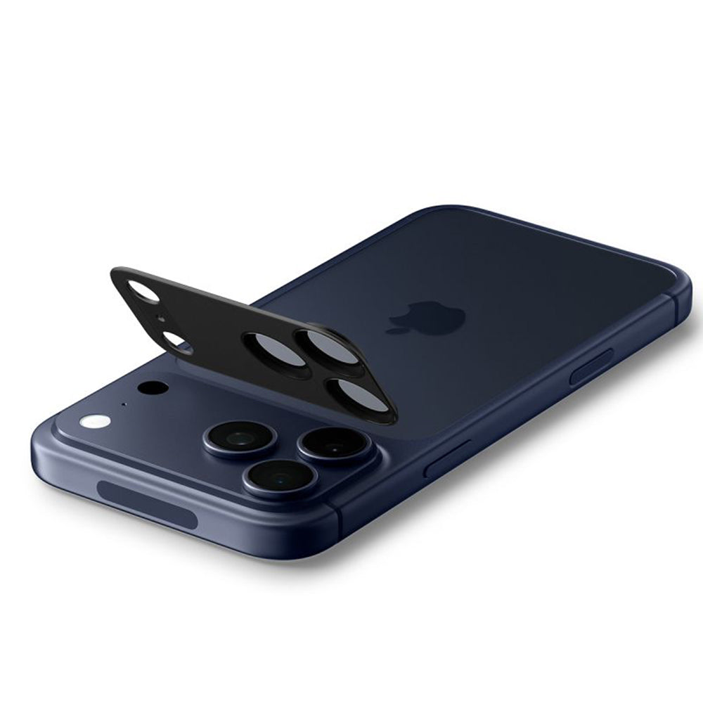 Folie de protectie Camera Spate Spigen GlastR EZ FIT Optik Pro XL pentru Apple iPhone 17 Pro, Sticla Securizata, Neagra AGL10644
