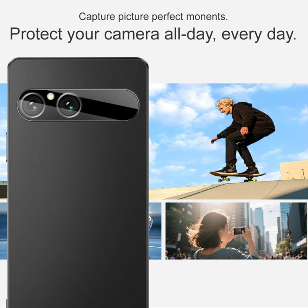 Folie de protectie Camera Spate Techsuit pentru Sony Xperia 10 VII, Sticla Securizata, Neagra