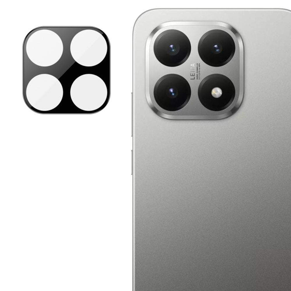 Folie de protectie Camera Spate Techsuit pentru Xiaomi 15T, Sticla Securizata, Neagra