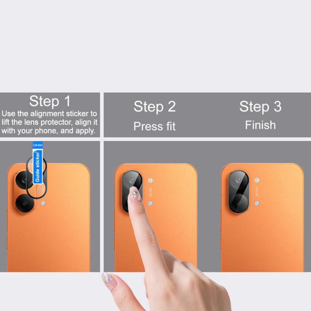 Folie de protectie Camera Spate Techsuit pentru Xiaomi Poco X8 Pro, Sticla Securizata, Neagra