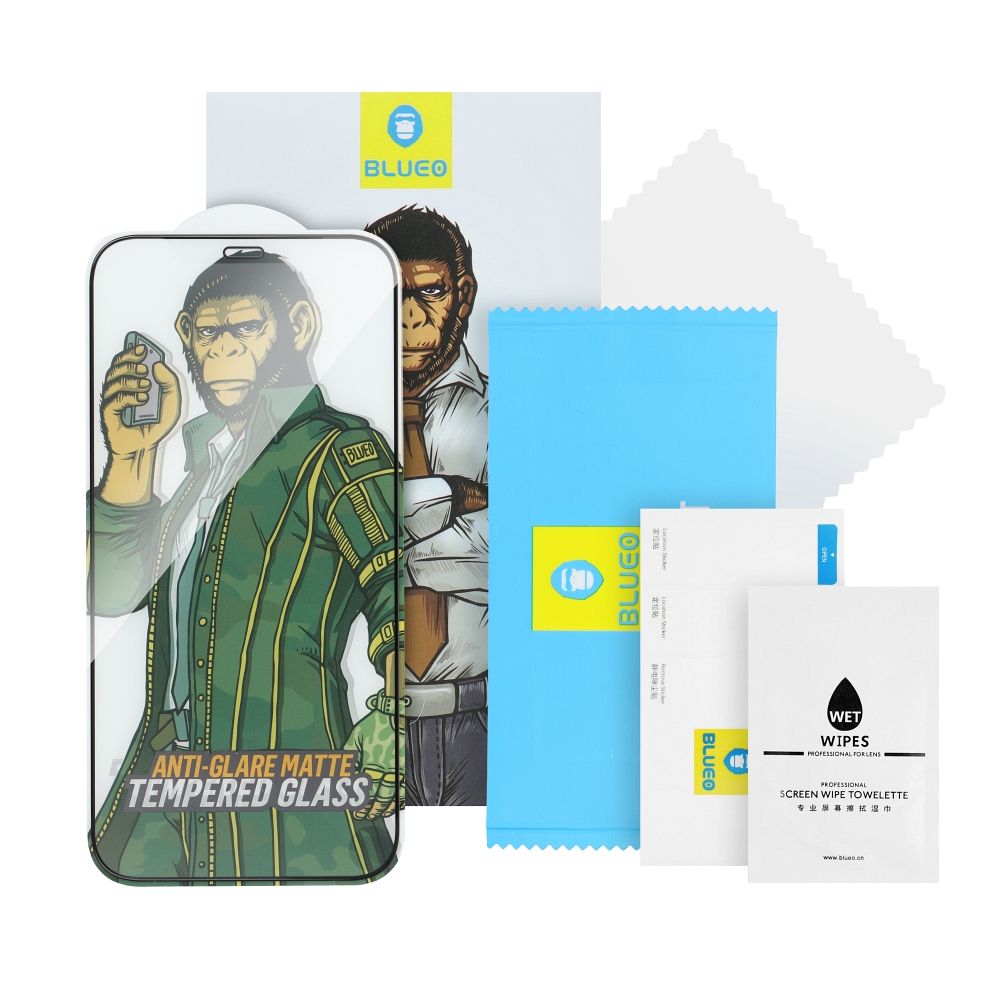 Folie de protectie Ecran Privacy Blueo pentru Apple iPhone 15 Pro, Sticla Securizata, Full Glue, 5D
