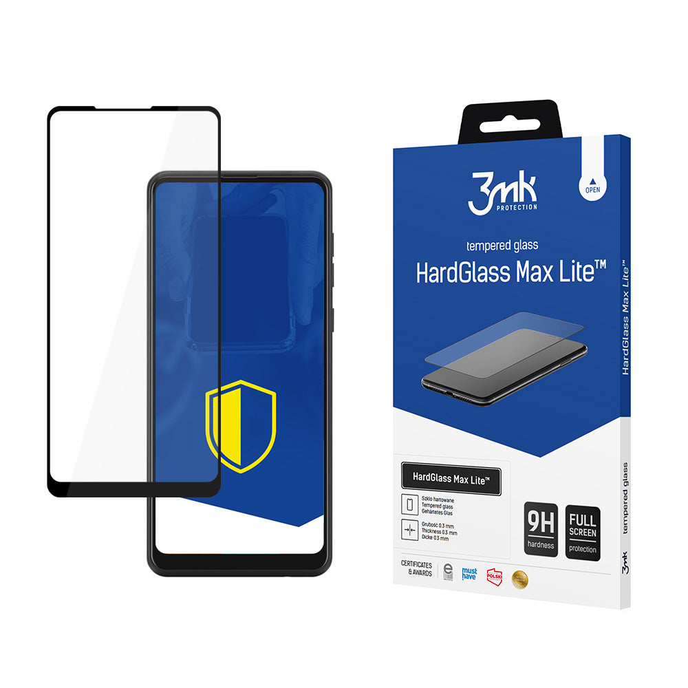 3MK HardGlass Max Lite für Samsung Galaxy A21s A217 | Panzerglas | Schwarz