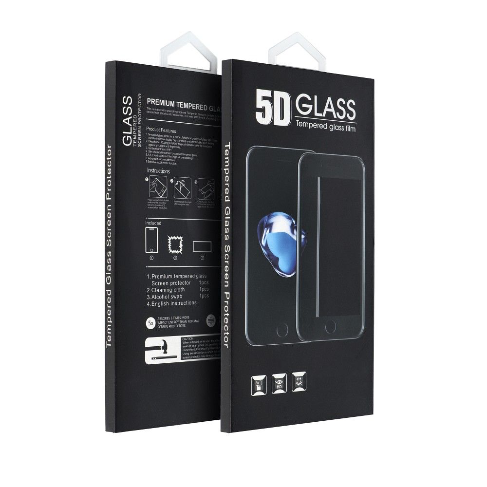 Folie de protectie Ecran OEM pentru Samsung Galaxy A05s A057, Sticla Securizata, Full Glue, 5D, Neagra