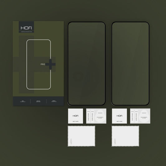 Folie de protectie Ecran HOFI Glass PRO+ pentru Xiaomi 14T Pro / 14T, Sticla Securizata, Full Glue, Set 2 bucati, 2.5D, Neagra