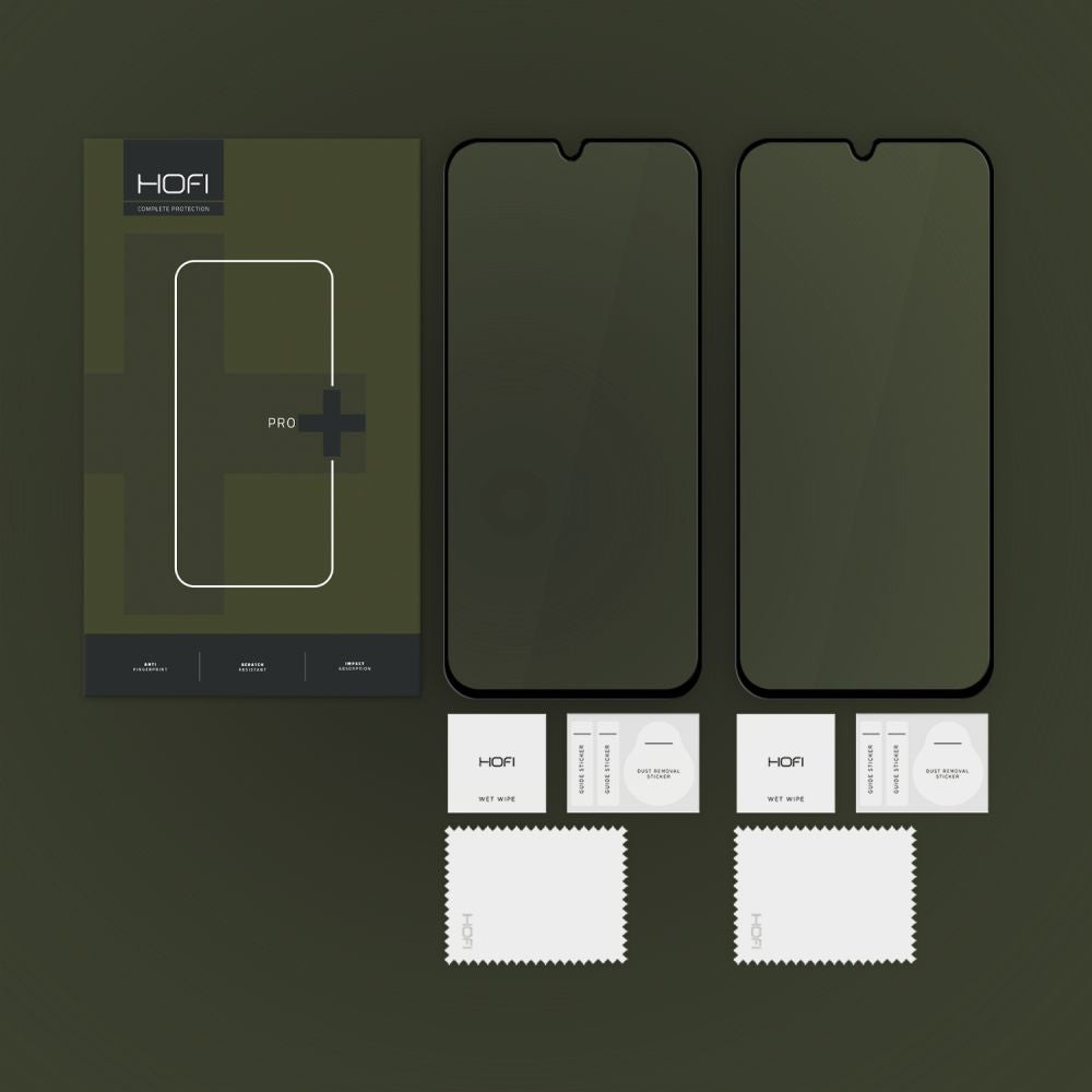 Folie de protectie Ecran HOFI Glass PRO+ pentru Samsung Galaxy A17 4G / A17 5G, Sticla Securizata, Full Glue, Set 2 bucati, 2.5D, Neagra