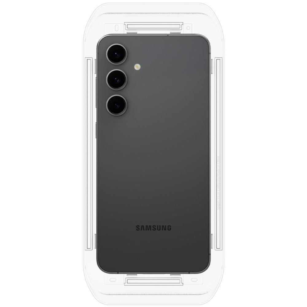 Folie de protectie Ecran Spigen GlastR EZ FIT pentru Samsung Galaxy A56 A566 / S24 FE S721, Sticla Securizata, Full Glue, Set 2 bucati AGL08729