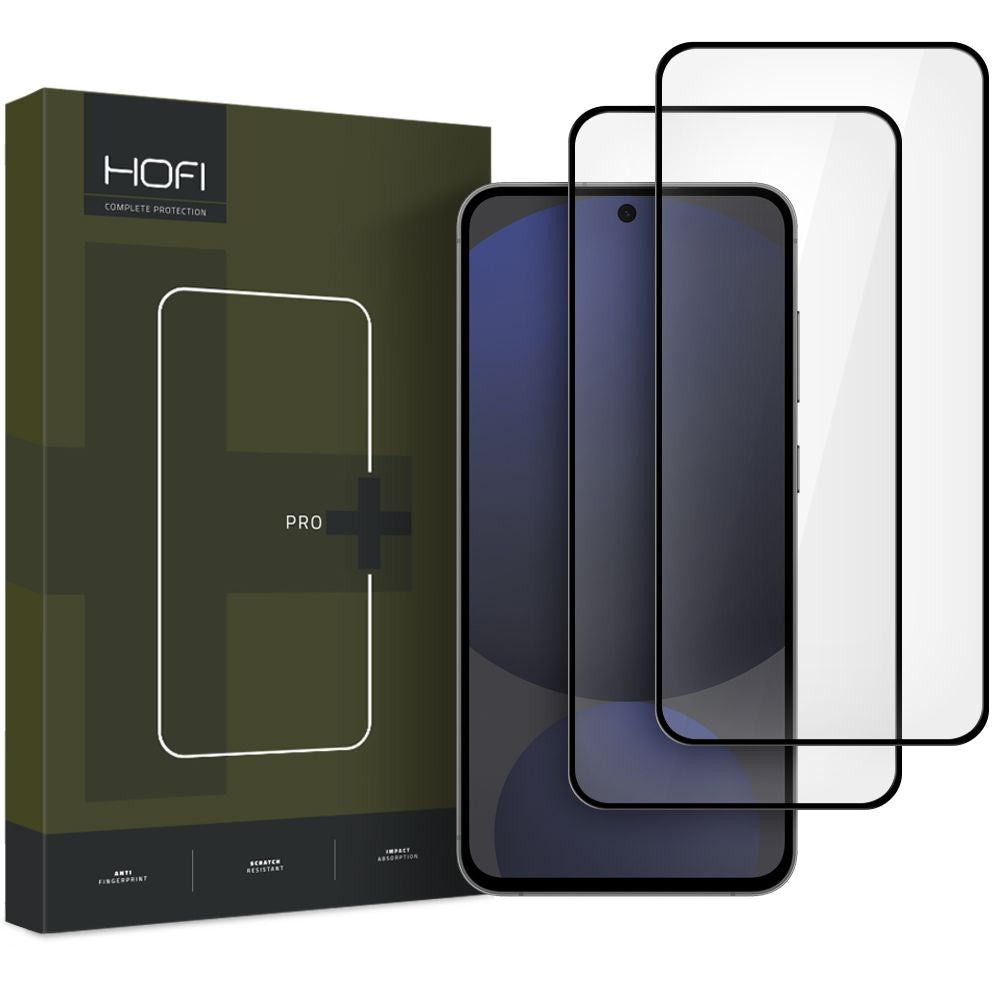 Folie de protectie Ecran HOFI Glass PRO+ pentru Samsung Galaxy S24 FE S721, Sticla Securizata, Full Glue, Set 2 bucati, 2.5D, Neagra