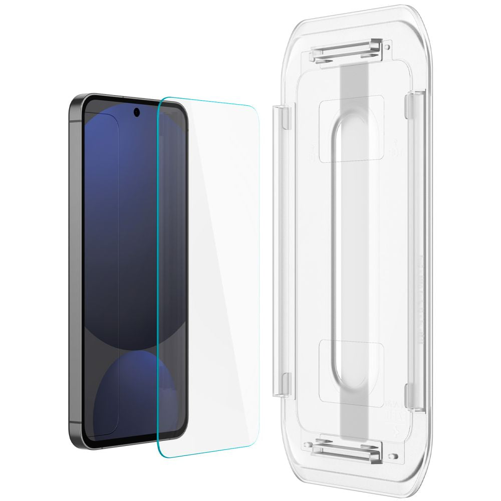 Folie de protectie Ecran Spigen GlastR EZ FIT pentru Samsung Galaxy A56 A566 / S24 FE S721, Sticla Securizata, Full Glue, Set 2 bucati AGL08729