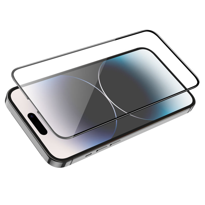 Folie de protectie Ecran HOCO G16 pentru Apple iPhone 14 Pro, Sticla Securizata, Full Glue, 5D, Neagra