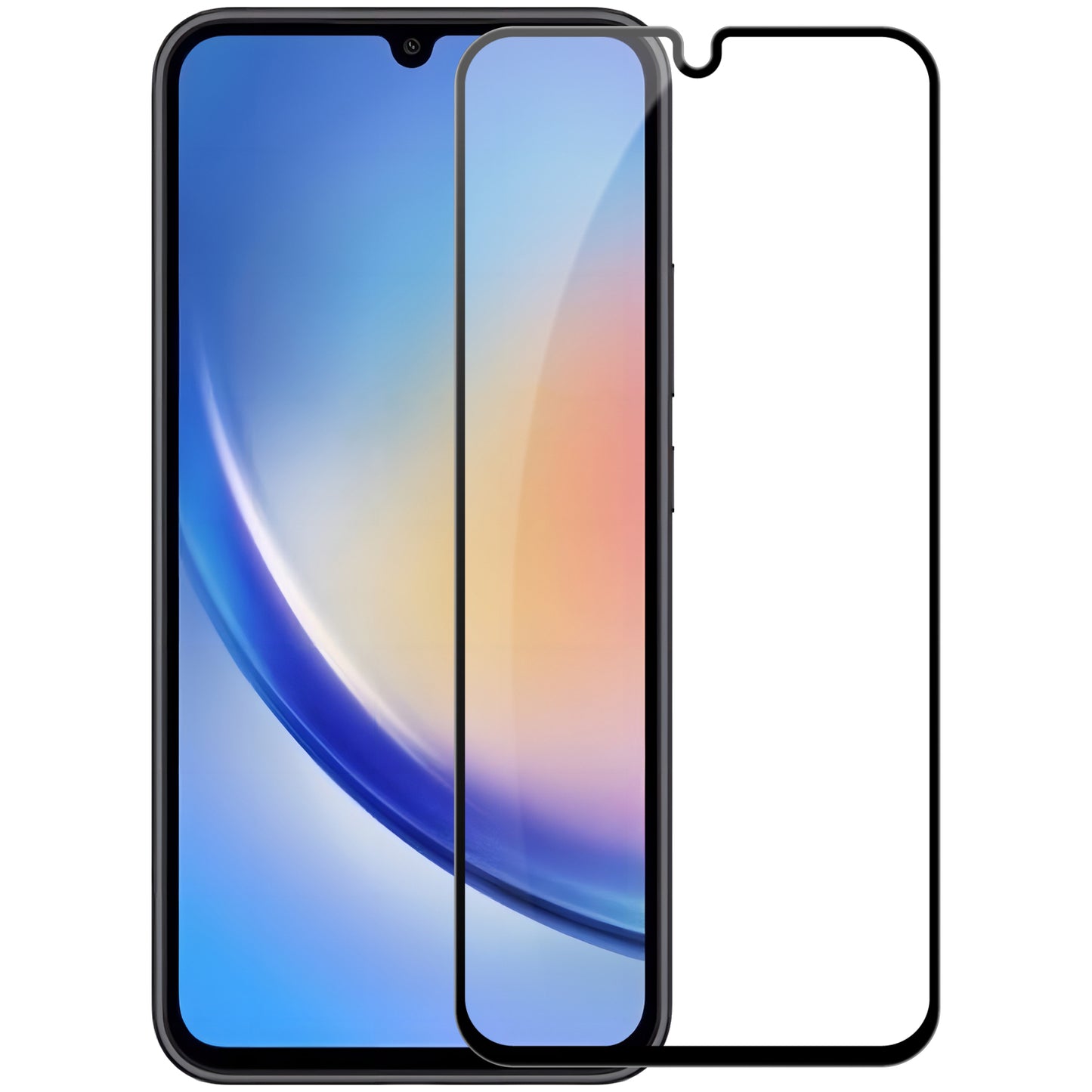Folie de protectie Ecran OEM pentru Samsung Galaxy A34 A346, Sticla Securizata, Full Glue, 9D, Neagra