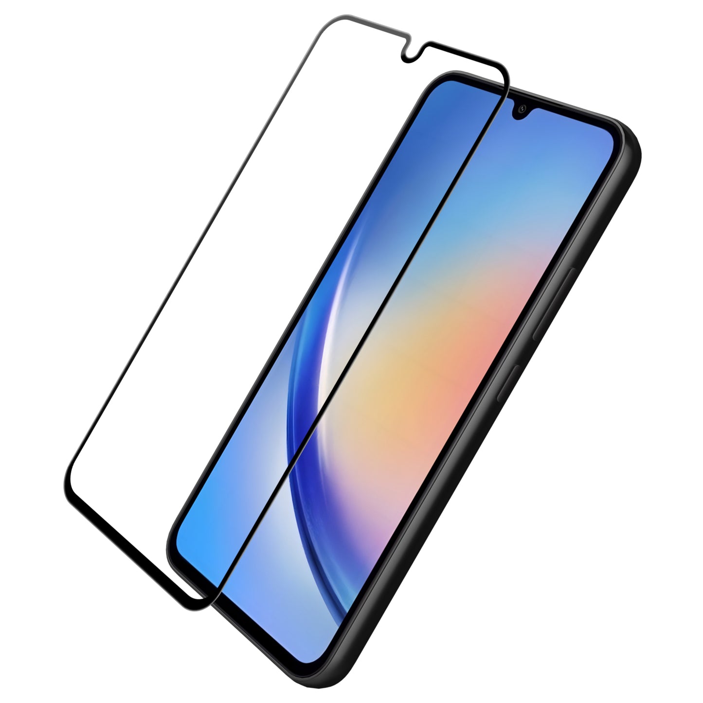 Folie de protectie Ecran OEM pentru Samsung Galaxy A34 A346, Sticla Securizata, Full Glue, 9D, Neagra