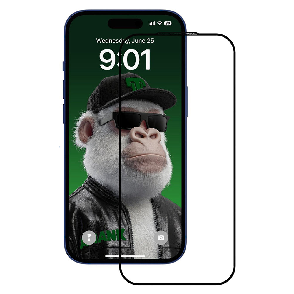 Folie de protectie Ecran Anank 10X Reinforced CG pentru Apple iPhone 17 Pro Max, Sticla Securizata, Full Glue, 2.5D, Neagra