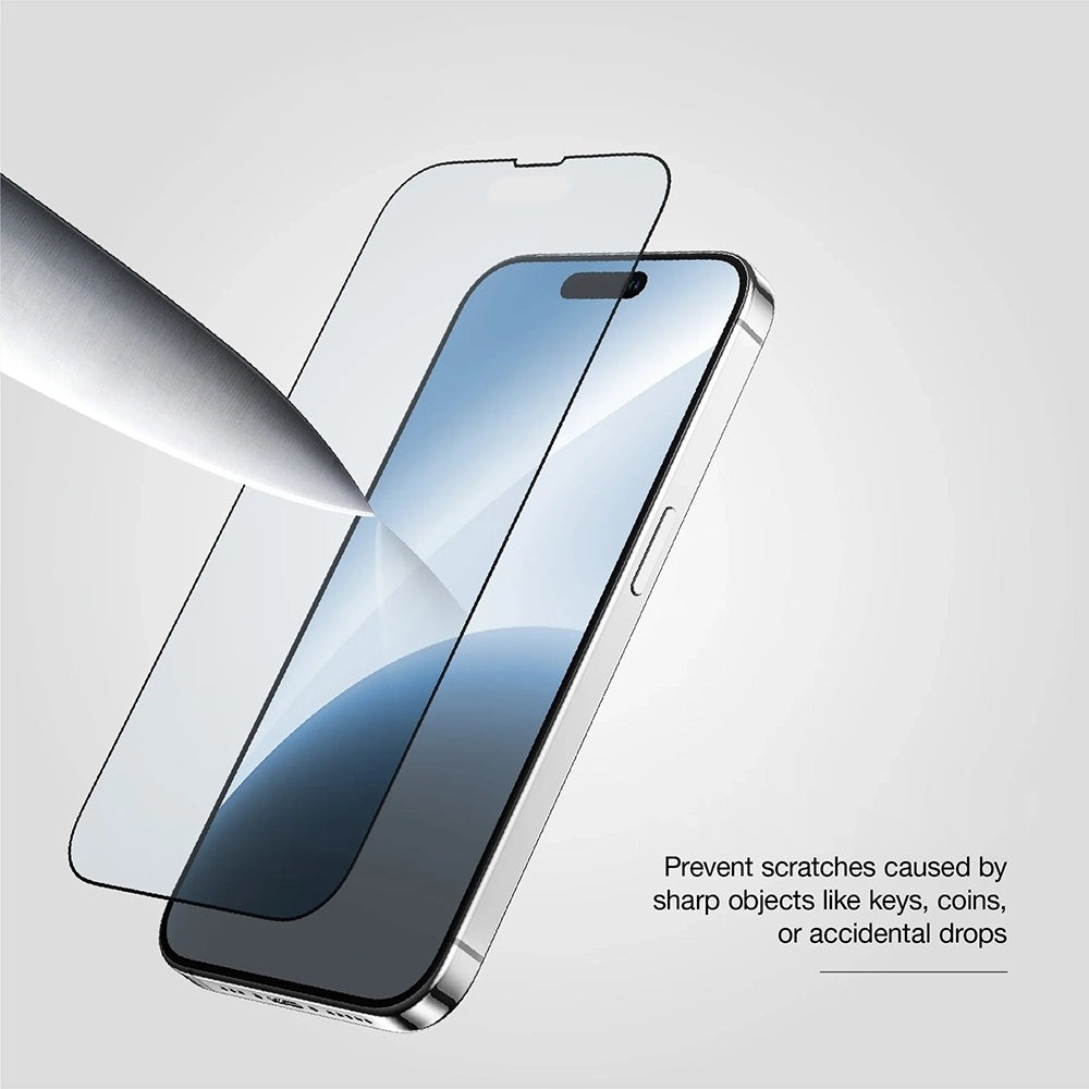 Folie de protectie Ecran Anank 10X Reinforced CG pentru Apple iPhone 18 Pro / 17 Pro, Sticla Securizata, Full Glue, 2.5D, Neagra