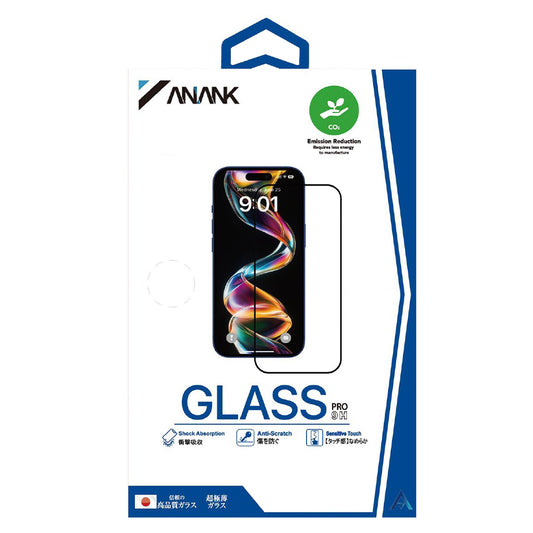 Folie de protectie Ecran Anank 1X Reinforced pentru Apple iPhone 16 Pro Max, Sticla Securizata, Full Glue, 2.5D, Neagra