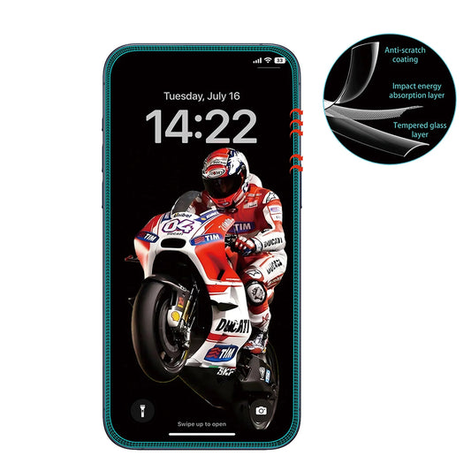 Folie de protectie Ecran Anank 5X Reinforced Anti Crack pentru Apple iPhone 17 Pro, Sticla Securizata, Full Glue, 3D, Neagra