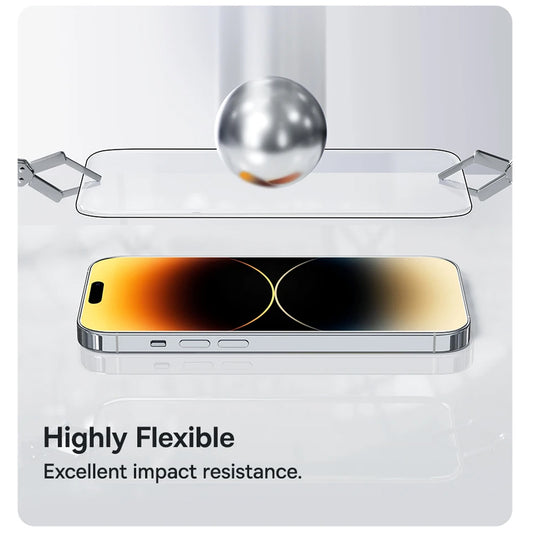 Folie de protectie Ecran Anank 5X Reinforced pentru Apple iPhone 17 Pro, Sticla Securizata, Full Glue, 2.5D, Neagra