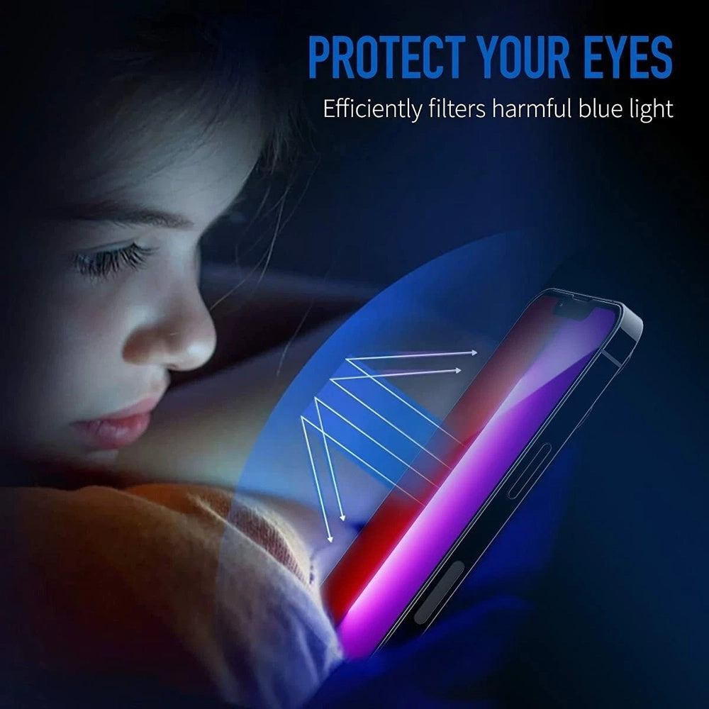 Folie de protectie Ecran Anti Blue Light Anank 5X Reinforced pentru Apple iPhone 17, Sticla Securizata, Full Glue, 2.5D, Neagra
