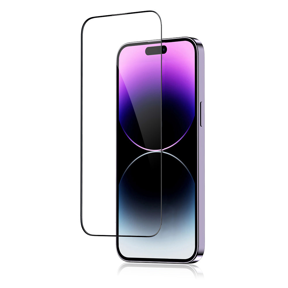 Folie de protectie Ecran Blueo Anti-Broken pentru Apple iPhone 15 Pro Max, Sticla Securizata, Full Glue, Neagra
