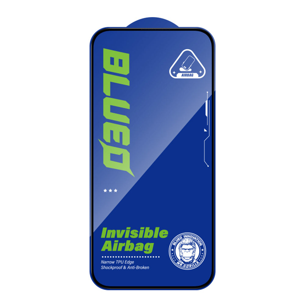 Folie de protectie Ecran Blueo Anti-Broken pentru Apple iPhone 15 Pro Max, Sticla Securizata, Full Glue, Neagra