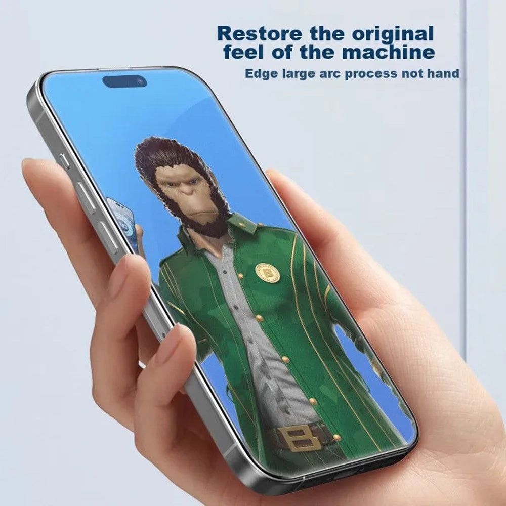 Folie de protectie Ecran Blueo Anti-Glare pentru Apple iPhone 12 Pro Max, Sticla Securizata, Full Glue, Neagra