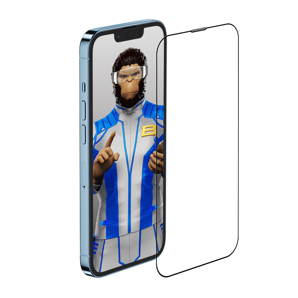 Folie de protectie Ecran Blueo Anti-Reflective HD Applicator Pro pentru Apple iPhone 16 Pro Max, Sticla Securizata, Full Glue, Neagra