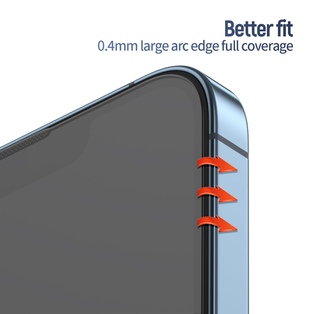 Folie de protectie Ecran Blueo Anti-Reflective HD pentru Apple iPhone 14 Pro Max, Sticla Securizata, Full Glue, Neagra