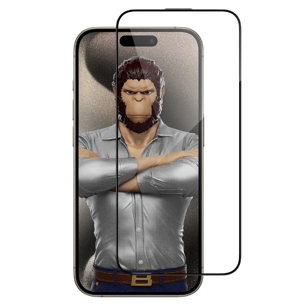 Folie de protectie Ecran Blueo HD pentru Apple iPhone 16 Pro Max, Sticla Securizata, Full Glue, 3D, Neagra