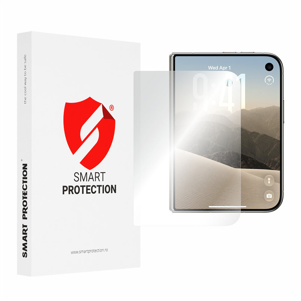Folie de protectie Ecran Exterior Smart Protection Premium Classic pentru Apple iPhone Duo, Plastic, Set 2 bucati