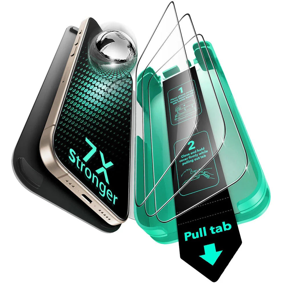 Folie de protectie Ecran ESR Armorite UltraFit pentru Apple iPhone 17 Air, Sticla Securizata, Full Glue, Set 3 bucati, Neagra