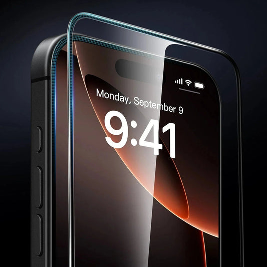 Folie de protectie Ecran ESR Armorite UltraFit pentru Apple iPhone 17 Pro Max, Sticla Securizata, Full Glue, Set 3 bucati