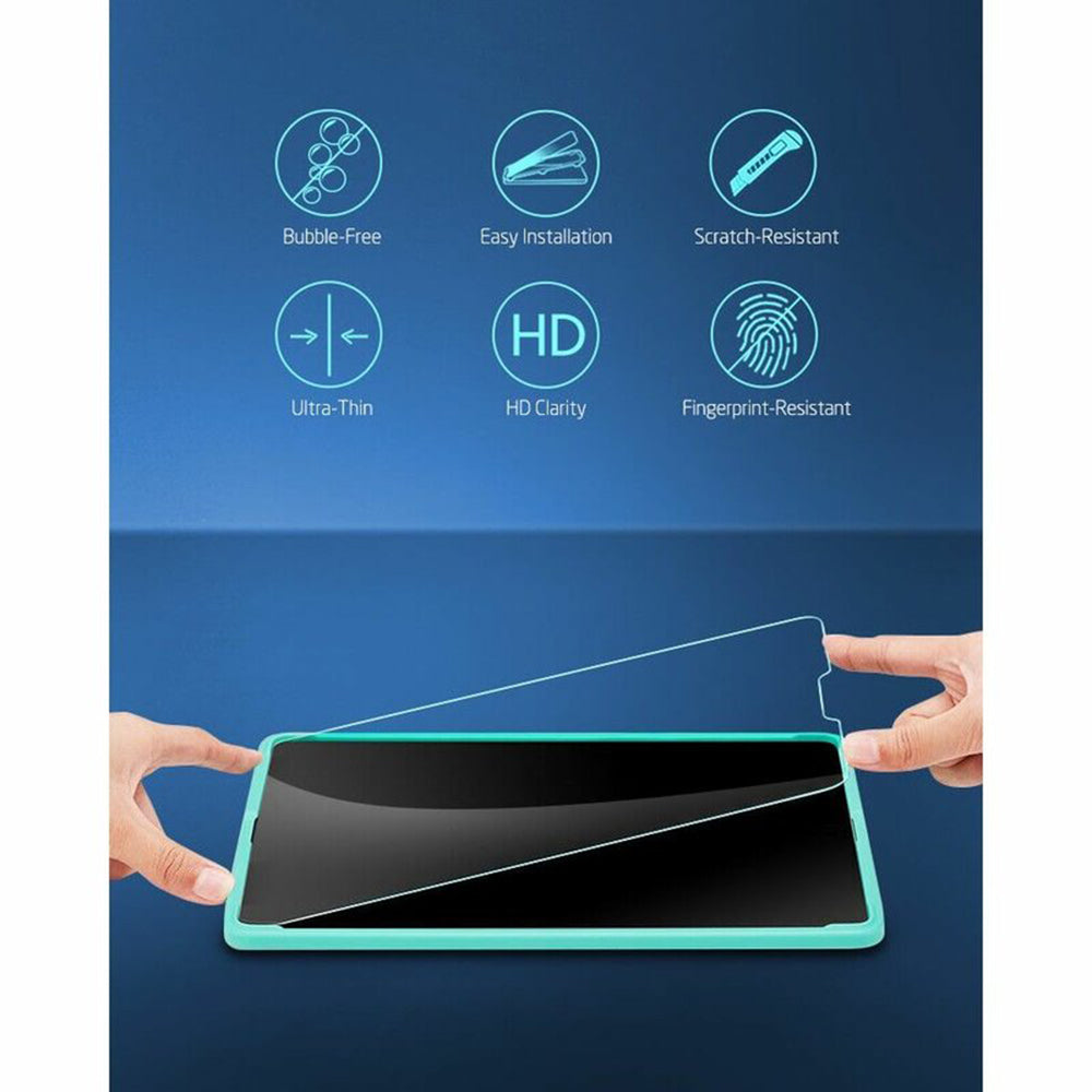 Folie de protectie Ecran ESR pentru Apple iPad Pro 12.9 (2022) / Pro 12.9 (2021) / Pro 12.9 (2020), Sticla Securizata, Full Glue, Set 2 bucati
