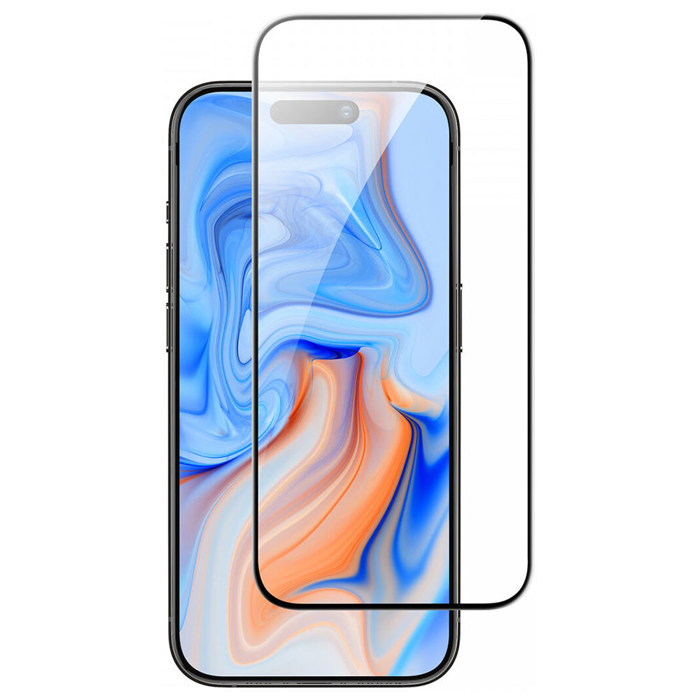 Folie de protectie Ecran ESR pentru Apple iPhone 15, Sticla Securizata, Full Glue, Neagra