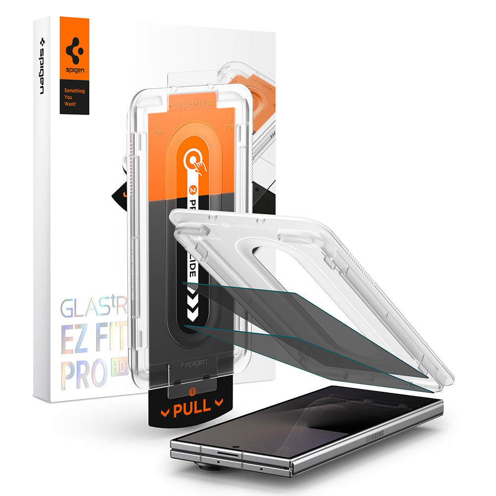 Folie de protectie Ecran Exterior Privacy Spigen GlastR EZ FIT Pro HD pentru Samsung Galaxy Z Fold8 Ultra F976, Sticla Securizata, Set 2 bucati