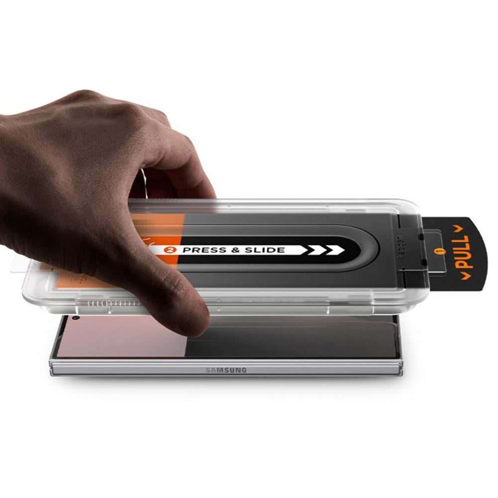 Folie de protectie Ecran Exterior Privacy Spigen GlastR EZ FIT Pro HD pentru Samsung Galaxy Z Fold8 Ultra F976, Sticla Securizata, Set 2 bucati