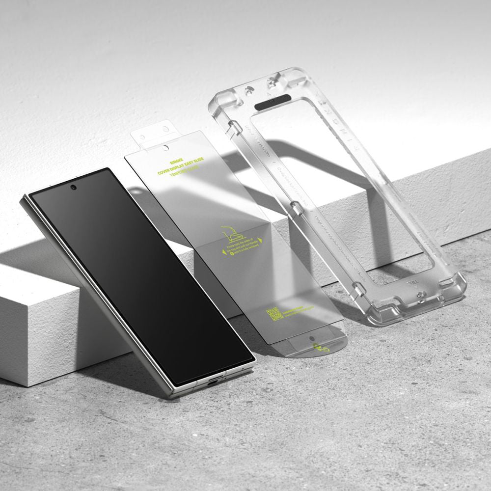 Folie de protectie Ecran Exterior Ringke Easy Slide pentru Samsung Galaxy Z Fold7 F966, Sticla Securizata, Full Glue, Set 2 bucati