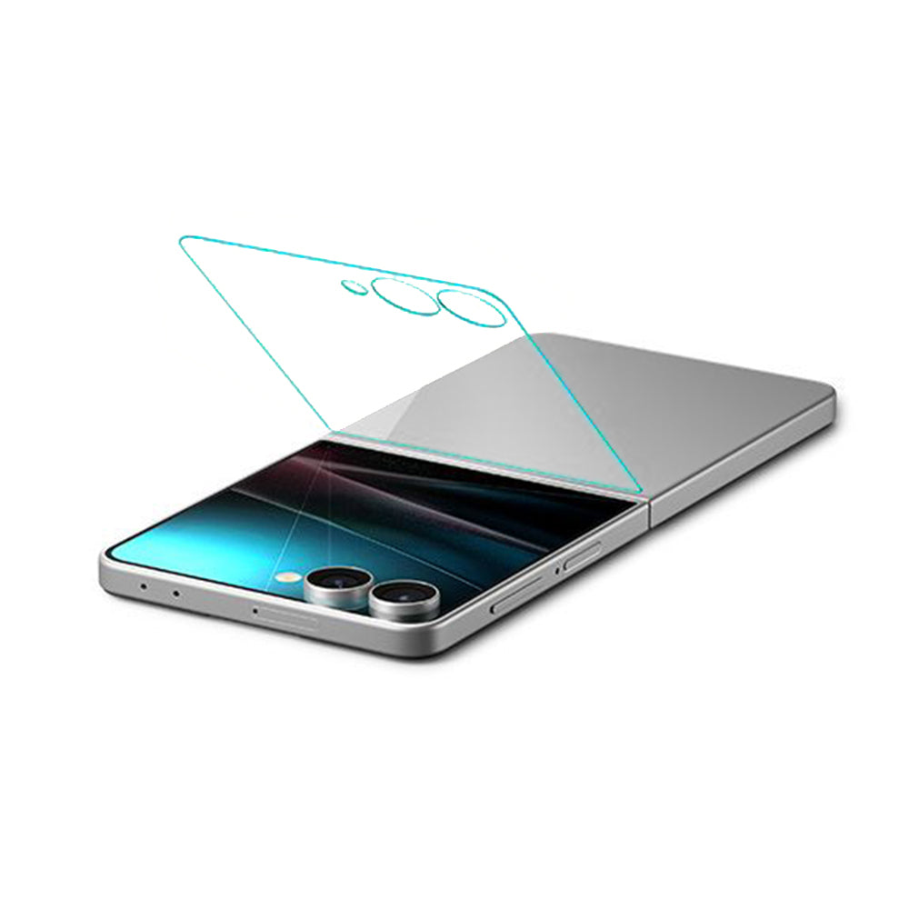 Folie de protectie Ecran Exterior Spigen GlastR EZ FIT pentru Samsung Galaxy Z Flip7 F766, Sticla Securizata, Full Glue, Set 2 bucati AGL09585