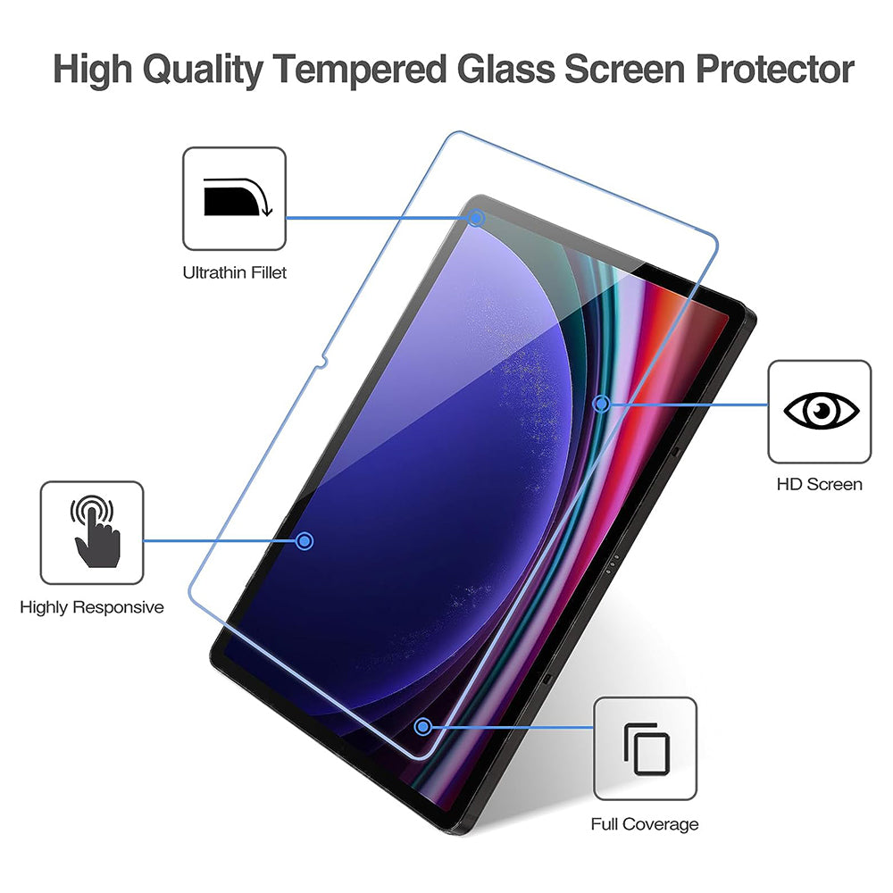 Folie de protectie Ecran Lito Classic pentru Samsung Galaxy Tab S10+ / Tab S9 FE+ / Tab S9+, Sticla Securizata, Full Glue, 2.5D