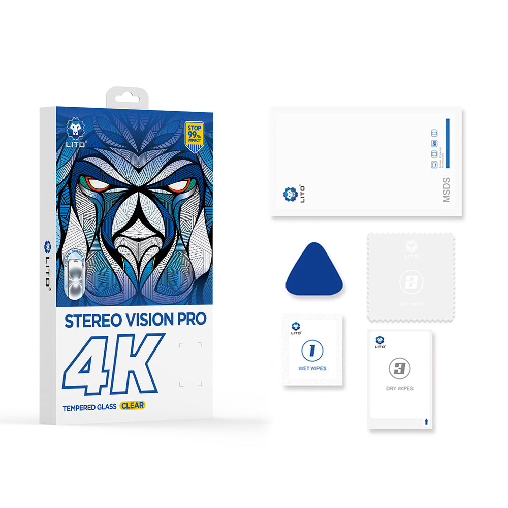 Folie de protectie Ecran Lito D+ Max 4K pentru Apple iPhone 17 Pro, Sticla Securizata, Full Glue, Neagra