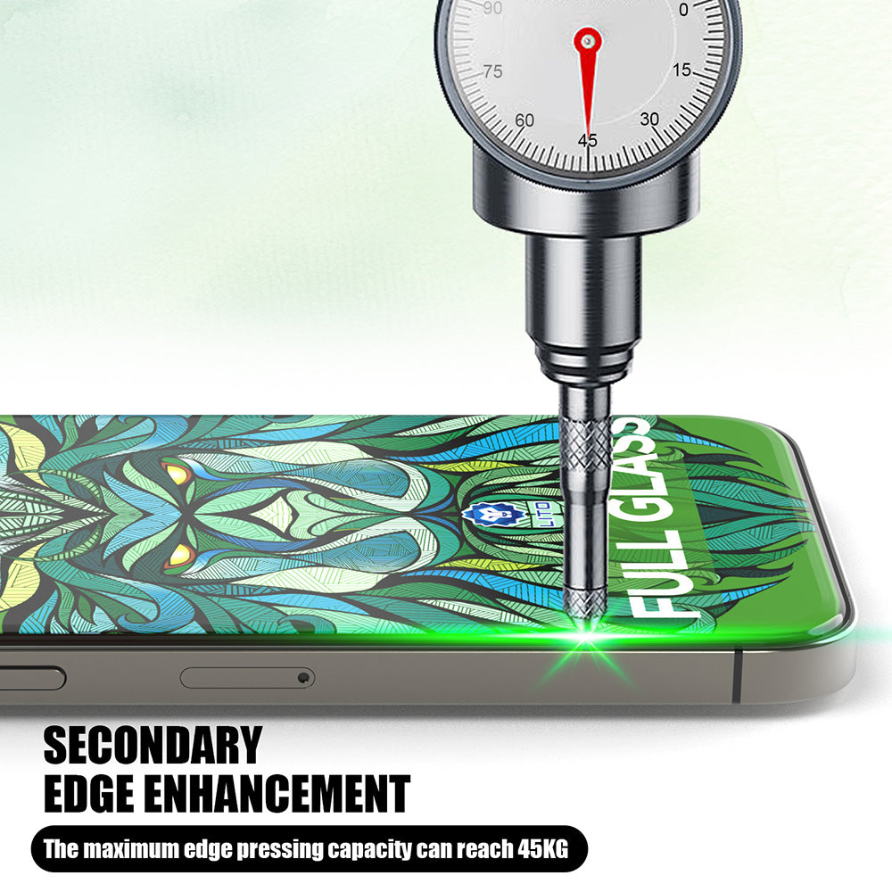 Folie de protectie Ecran Lito D+ Max Strong pentru Apple iPhone 17 / 16 Pro, Sticla Securizata, Full Glue, Neagra