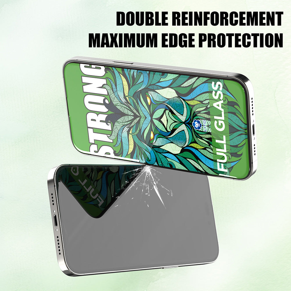 Folie de protectie Ecran Lito D+ Max Strong pentru Apple iPhone 17 / 16 Pro, Sticla Securizata, Full Glue, Neagra